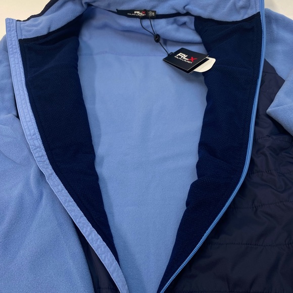 RLX Ralph Lauren Primaloft Soft Fleece Quilted Full Zip Jacket Blue XXL $168 - Picture 6 of 11